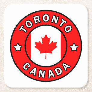 Posavasos Cuadrado De Papel Toronto Canadá