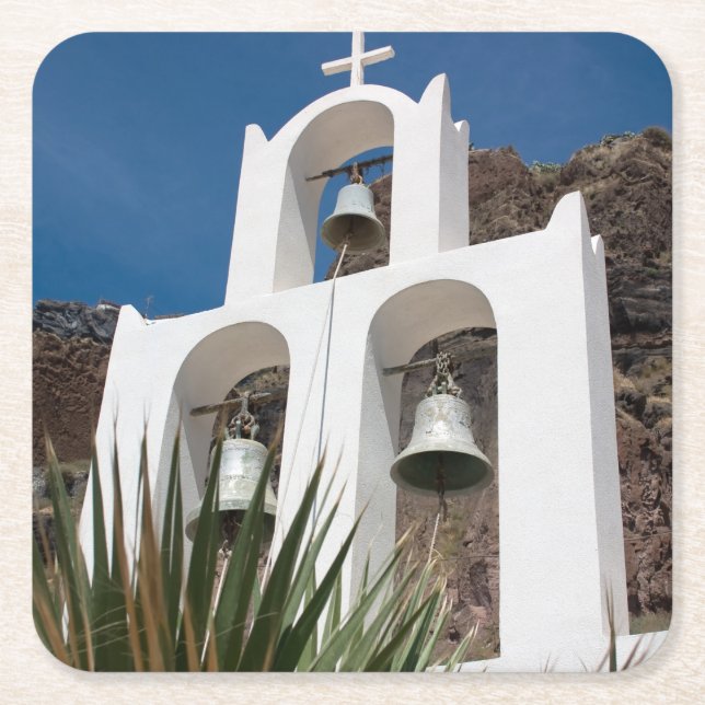 Posavasos Cuadrado De Papel Torre Bell (Anverso)