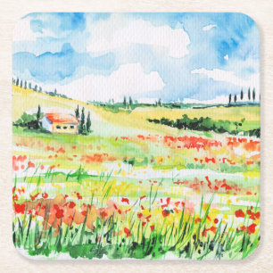 Posavasos Cuadrado De Papel Toscana