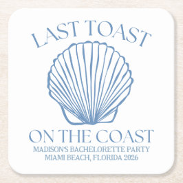 Posavasos Cuadrado De Papel Tostada final caprichosa en la costa