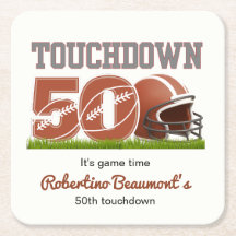 Touchdown Fifty Funny Football 50 cumpleaños