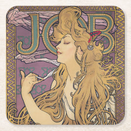Posavasos Cuadrado De Papel Trabajo (1896) de Alphonse Mucha