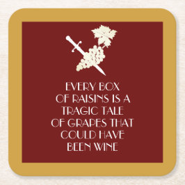 Posavasos Cuadrado De Papel Trágica historia