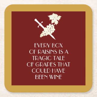 Posavasos Cuadrado De Papel Trágica historia