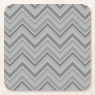 Posavasos Cuadrado De Papel Trazos grises zigzag