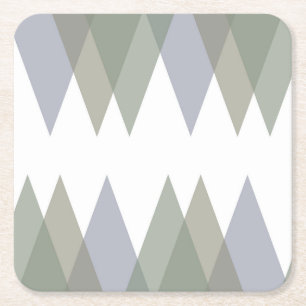 Posavasos Cuadrado De Papel Triángulos de Khaki