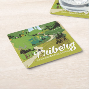 Posavasos Cuadrado De Papel Triberg, Baden-Württemberg, Alemania