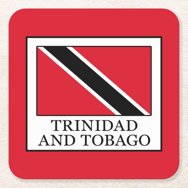 Posavasos Cuadrado De Papel Trinidad y Tabago (Anverso)