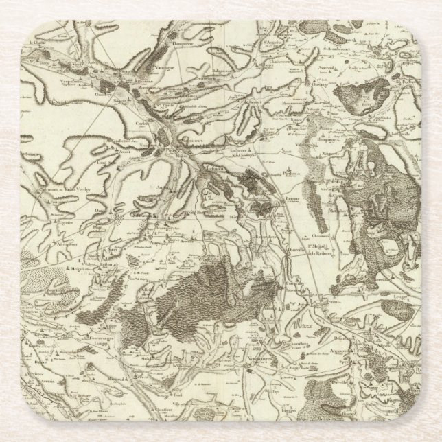 Posavasos Cuadrado De Papel Troyes (Anverso)