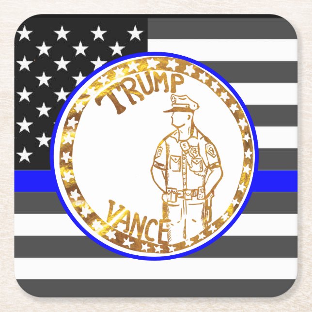 POSAVASOS CUADRADO DE PAPEL TRUMP 2024 (Anverso)