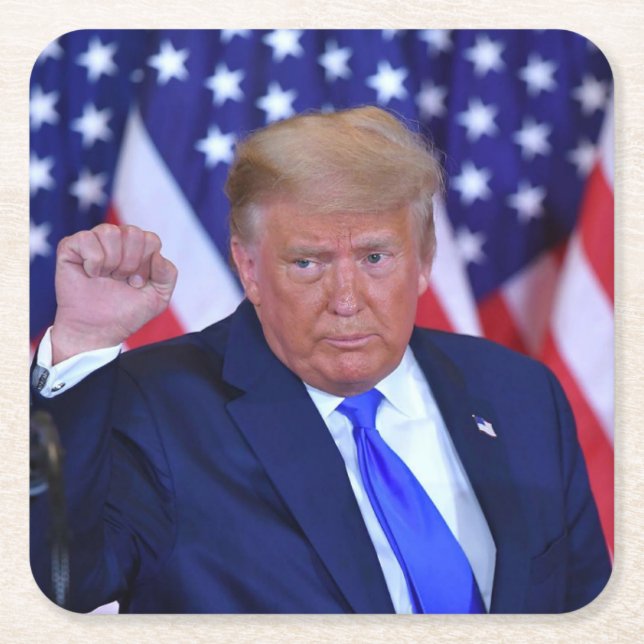 Posavasos Cuadrado De Papel Trump 224 Recuperar a Estados Unidos (Anverso)