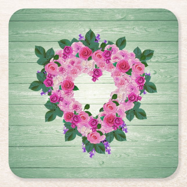 Posavasos Cuadrado De Papel Tu Corazón Hermoso (Anverso)