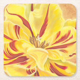 Posavasos Cuadrado De Papel Tulip Power II