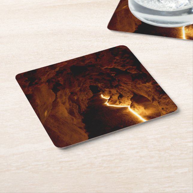 Posavasos Cuadrado De Papel Túnel secreto (En perspectiva)