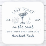 Posavasos Cuadrado De Papel Última Tostada En La Fiesta De Bachelorette De Coa<br><div class="desc">Eleva tu celebración con la última tostada en la montaña de papel de la fiesta de la soltera de la playa de Costa. Con un vibrante diseño de temática playera y un eslogan lúdico, estas galerías son perfectas para añadir un toque festivo a su fiesta de soltero de playa. Fabricadas...</div>