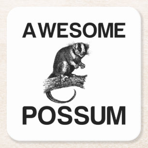 POSAVASOS CUADRADO DE PAPEL UN ASOMBROSO POSSUM
