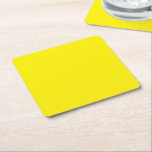 Posavasos Cuadrado De Papel un fondo amarillo con un borde negro<br><div class="desc">6 Posavasos de Papel Cuadrado Personalizados para Cualquier Evento.</div>