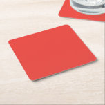 Posavasos Cuadrado De Papel un fondo rojo con un borde blanco<br><div class="desc">6 Posavasos de Papel Cuadrado Personalizados para Todo Evento.</div>