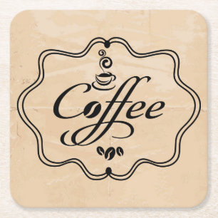 Posavasos Cuadrado De Papel Un juego de café genérico muy divertido