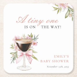 Posavasos Cuadrado De Papel Un pequeño Espresso Martini Baby Shower