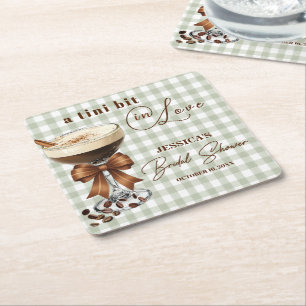 Posavasos Cuadrado De Papel Un poquito enamorada Espresso Martini Despedida de