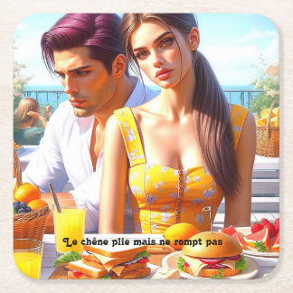 Posavasos Cuadrado De Papel  - Un Souffle Nouveau