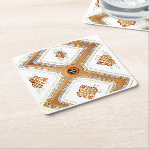 Posavasos Cuadrado De Papel Un techo de vidrio