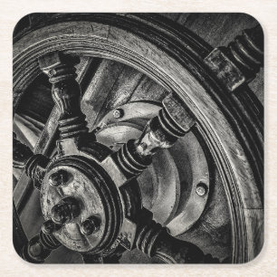 Posavasos Cuadrado De Papel Un timón de los barcos