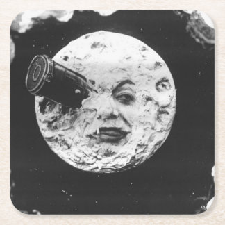 Posavasos Cuadrado De Papel Un viaje a la luna