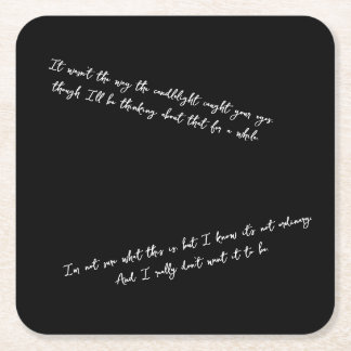 Posavasos Cuadrado De Papel Una carta unos días después de una primera cita
