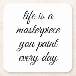 Posavasos Cuadrado De Papel Una escoria de papel maestra