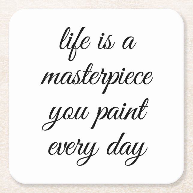 Posavasos Cuadrado De Papel Una escoria de papel maestra (Anverso)