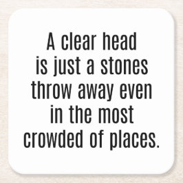 Posavasos Cuadrado De Papel Una escoria de papel para cabezales clara