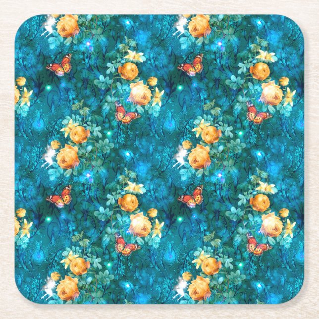 Posavasos Cuadrado De Papel Una hada en el diseño de la serie Garden 11 (Anverso)