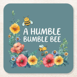 Posavasos Cuadrado De Papel Una Humilde Abeja Bombón