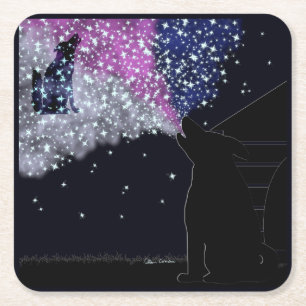 Posavasos Cuadrado De Papel Una noche de verano con Sirius