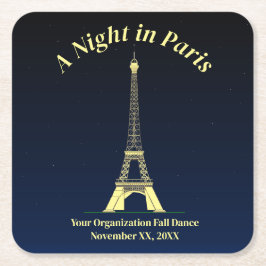 Posavasos Cuadrado De Papel Una noche en París