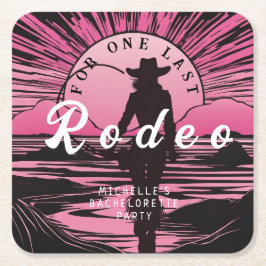 Posavasos Cuadrado De Papel Una última soltera de rodeo