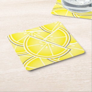 Posavasos Cuadrado De Papel ¡Unas cuñas de limón!