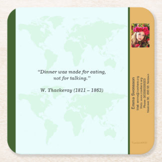 Posavasos Cuadrado De Papel Underlägg — Connect, World