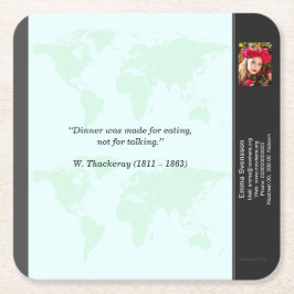 Posavasos Cuadrado De Papel Underlägg — Connect, World