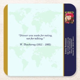 Posavasos Cuadrado De Papel Underlägg — Connect, World