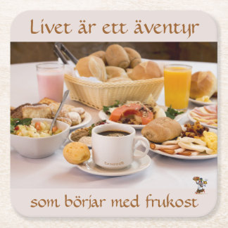 Posavasos Cuadrado De Papel Underlägg — Frukost