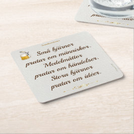 Posavasos Cuadrado De Papel Underlägg — Hjärnor pratar