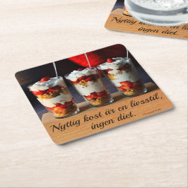 Posavasos Cuadrado De Papel Underlägg — Nyttig kost