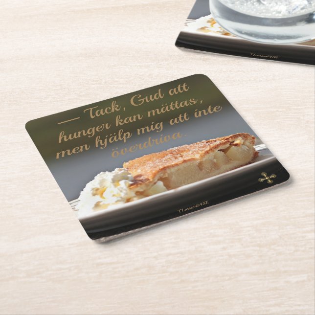 Posavasos Cuadrado De Papel Underlägg — Paj (En perspectiva)