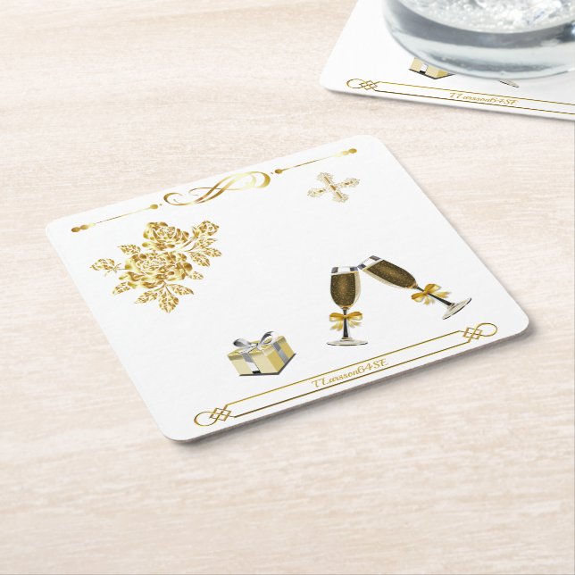 Posavasos Cuadrado De Papel Underlägg — Party (En perspectiva)