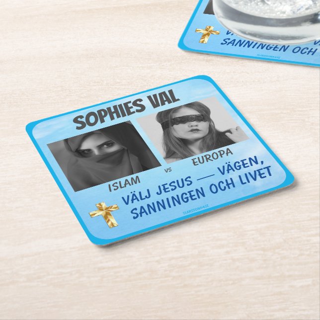 Posavasos Cuadrado De Papel Underlägg — Sophies val (En perspectiva)