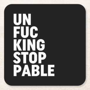 Posavasos Cuadrado De Papel Unfu*kingstopable