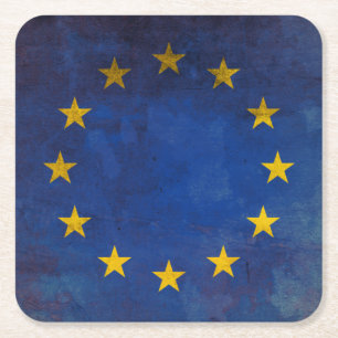 Posavasos Cuadrado De Papel Unión Europea